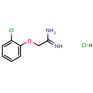 Chemical structure of 2-(2-Chlorophenoxy)acetamidine hydrochloride , CAS 58403-03-5, AChemBlock U136408
