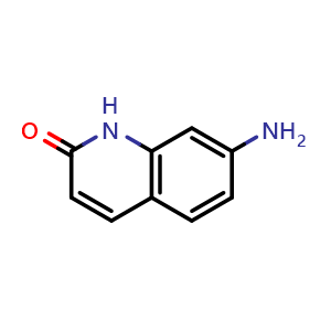 Chemical structure of 7-Aminoquinolin-2(1H)-one , CAS 58336-33-7, AChemBlock U136412