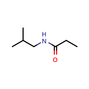 Chemical structure of N-Isobutylpropionamide , CAS 5827-75-8, AChemBlock U136413