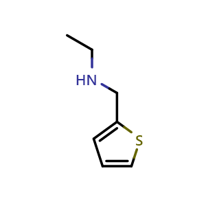 Chemical structure of N-Ethyl-(2-thienylmethyl)amine , CAS 58255-25-7, AChemBlock U136414