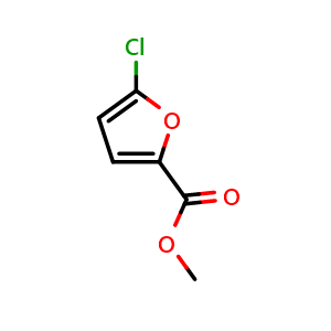 Chemical structure of Methyl 5-Chlorofuran-2-carboxylate , CAS 58235-81-7, AChemBlock U136417