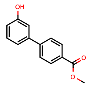 Chemical structure of Methyl 3'-Hydroxybiphenyl-4-carboxylate , CAS 579511-01-6, AChemBlock U136436