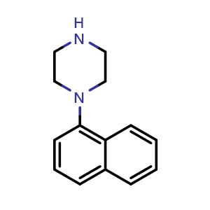 Chemical structure of 1-(1-Naphthyl)piperazine , CAS 57536-86-4, AChemBlock U136451