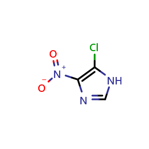 Chemical structure of 5-Chloro-4-nitroimidazole , CAS 57531-38-1, AChemBlock U136452