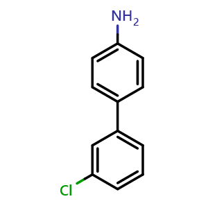 Chemical structure of 4-Amino-3'-chlorobiphenyl , CAS 5748-36-7, AChemBlock U136456