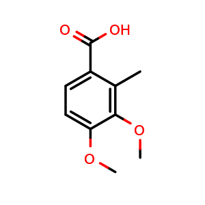 Chemical structure of 3,4-Dimethoxy-2-methylbenzoic acid , CAS 5722-94-1, AChemBlock U136468