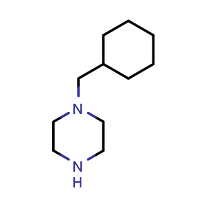 Chemical structure of 1-(Cyclohexylmethyl)piperazine , CAS 57184-23-3, AChemBlock U136471