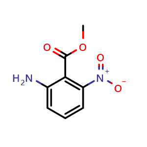Chemical structure of Methyl 2-Amino-6-nitrobenzoate , CAS 57113-89-0, AChemBlock U136473