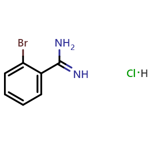 Chemical structure of 2-Bromobenzamidine hydrochloride , CAS 57075-82-8, AChemBlock U136475