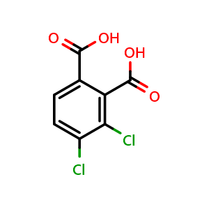 Chemical structure of 3,4-Dichlorophthalic acid , CAS 56962-06-2, AChemBlock U136479