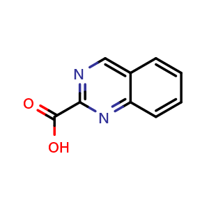 Chemical structure of Quinazoline-2-carboxylic acid , CAS 568630-14-8, AChemBlock U136482
