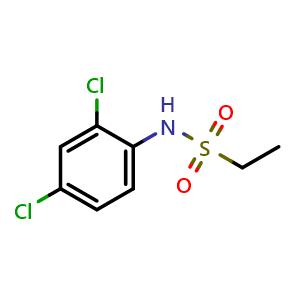Chemical structure of N-(2,4-Dichlorophenyl)ethanesulfonamide , CAS 56682-60-1, AChemBlock U136487