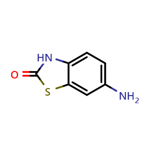 Chemical structure of 6-Amino-1,3-benzothiazol-2(3H)-one , CAS 56354-98-4, AChemBlock U136500