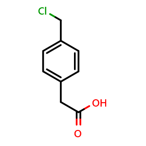 Chemical structure of 4-(Chloromethyl)phenylacetic acid , CAS 56066-91-2, AChemBlock U136508