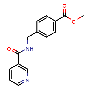 Chemical structure of Methyl 4-(Nicotinamidomethyl)benzoate , CAS 554407-47-5, AChemBlock U136527