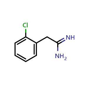 Chemical structure of 2-(2-Chlorophenyl)ethanamidine , CAS 55154-88-6, AChemBlock U136537