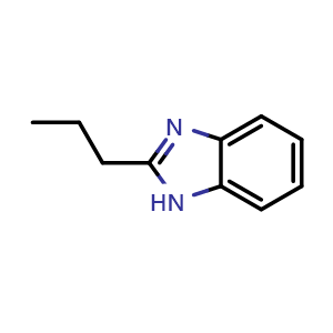 Chemical structure of 2-Propylbenzimidazole , CAS 5465-29-2, AChemBlock U136548