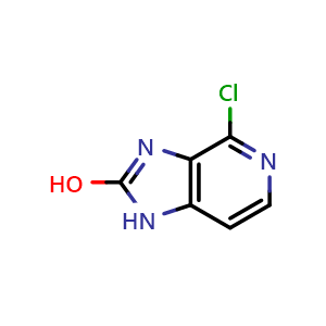 Chemical structure of 4-Chloro-2-hydroxy-1H-imidazo[4,5-c]pyridine , CAS 54221-73-7, AChemBlock U136568
