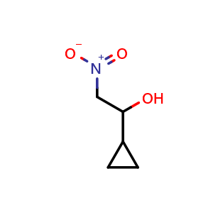 Chemical structure of 1-Cyclopropyl-2-nitroethanol , CAS 54120-03-5, AChemBlock U136572