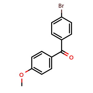 Chemical structure of 4-Bromo-4'-methoxybenzophenone , CAS 54118-75-1, AChemBlock U136573