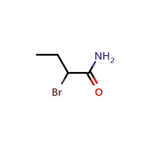 Chemical structure of 2-Bromobutanamide , CAS 5398-24-3, AChemBlock U136580
