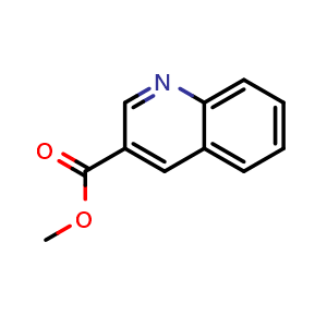 Chemical structure of Methyl quinoline-3-carboxylate , CAS 53951-84-1, AChemBlock U136582