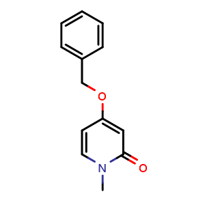 Chemical structure of 4-(Benzyloxy)-1-methyl-2-pyridone , CAS 53937-03-4, AChemBlock U136583