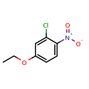 Chemical structure of 2-Chloro-4-ethoxy-1-nitrobenzene , CAS 5391-55-9, AChemBlock U136584