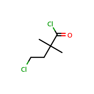 Chemical structure of 4-Chloro-2,2-dimethylbutanoyl Chloride , CAS 53840-39-4, AChemBlock U136587