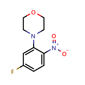 Chemical structure of 4-(5-Fluoro-2-nitrophenyl)morpholine , CAS 536977-34-1, AChemBlock U136591