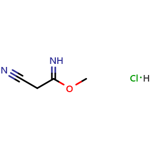 Chemical structure of Methyl 2-Cyanoacetimidate hydrochloride , CAS 53557-70-3, AChemBlock U136598