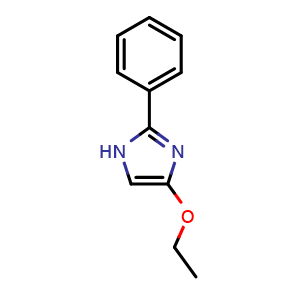 Chemical structure of 4-Ethoxy-2-phenylimidazole , CAS 53386-01-9, AChemBlock U136609