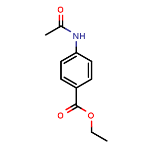 Chemical structure of Ethyl 4-Acetamidobenzoate , CAS 5338-44-3, AChemBlock U136610