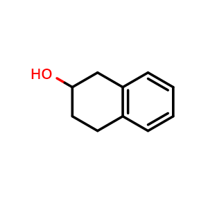 Chemical structure of 1,2,3,4-Tetrahydro-2-naphthol , CAS 530-91-6, AChemBlock U136621
