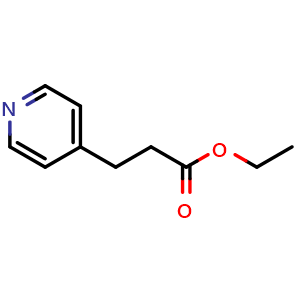 Chemical structure of Ethyl 3-(4-Pyridyl)propanoate , CAS 52809-19-5, AChemBlock U136628