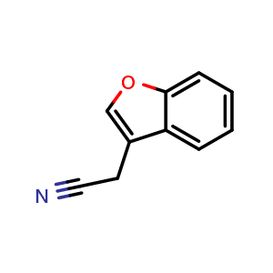 Chemical structure of 2-(3-Benzofuranyl)acetonitrile , CAS 52407-43-9, AChemBlock U136649