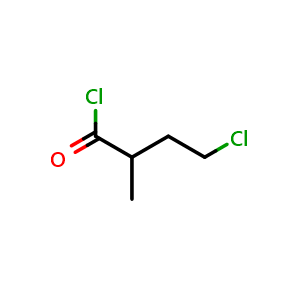 Chemical structure of 4-Chloro-2-methylbutanoyl Chloride , CAS 51708-72-6, AChemBlock U136674