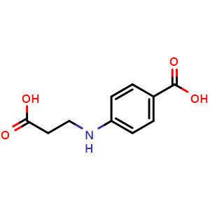 Chemical structure of 4-[(2-Carboxyethyl)amino]benzoic acid , CAS 51552-86-4, AChemBlock U136684