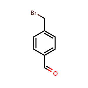 Chemical structure of 4-(Bromomethyl)benzaldehyde , CAS 51359-78-5, AChemBlock U136690