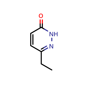 Chemical structure of 6-Ethylpyridazin-3(2H)-one , CAS 51355-93-2, AChemBlock U136691