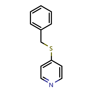 Chemical structure of 4-(Benzylthio)pyridine , CAS 51290-78-9, AChemBlock U136694