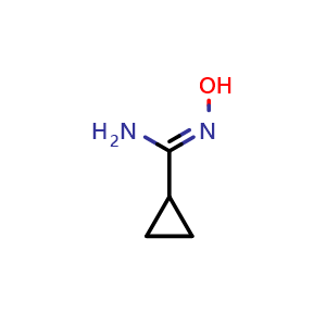 Chemical structure of N'-Hydroxycyclopropanecarboxamidine , CAS 51285-13-3, AChemBlock U136695
