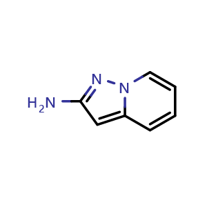 Chemical structure of 2-Aminopyrazolo[1,5-a]pyridine , CAS 51119-05-2, AChemBlock U136701