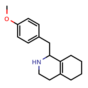 Chemical structure of 1-(4-Methoxybenzyl)-1,2,3,4,5,6,7,8-octahydroisoquinoline , CAS 51072-36-7, AChemBlock U136702