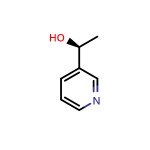 Chemical structure of (S)-1-(3-Pyridyl)ethanol , CAS 5096-11-7, AChemBlock U136710