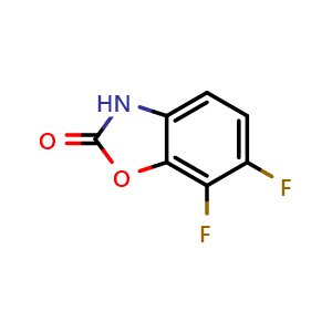 Chemical structure of 6,7-Difluorobenzoxazol-2(3H)-one , CAS 509147-86-8, AChemBlock U136711