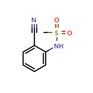 Chemical structure of 2-(Methanesulfonylamino)benzonitrile , CAS 50790-29-9, AChemBlock U136719