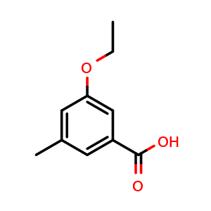 Chemical structure of 3-Ethoxy-5-methylbenzoic acid , CAS 500901-64-4, AChemBlock U136753