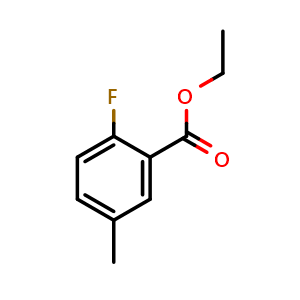 Chemical structure of Ethyl 2-Fluoro-5-methylbenzoate , CAS 496841-90-8, AChemBlock U136766