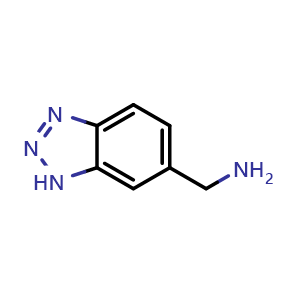 Chemical structure of 1H-Benzotriazole-6-methanamine , CAS 496841-88-4, AChemBlock U136767